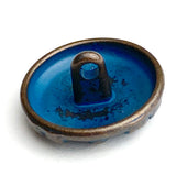 Re-Stocked Blue Plumeria Metal Shank Back Button  18mm/ 3/4". #SWC-88