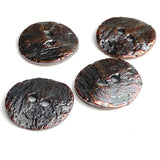 Gray/Copper "Primitive" Bronze-Dipped Greek Metal 2-Hole Button 17mm, Pack of 4 #L698