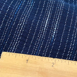 Navy CREPE Stripe Lightweight Drapey Artisan Cotton Kasuri from Japan 42" Wide, By the Half Yard # NS-44