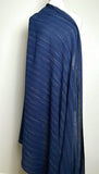 Navy CREPE Stripe Lightweight Drapey Artisan Cotton Kasuri from Japan 42" Wide, By the Half Yard # NS-44