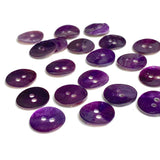 OUTLET ITEM: 1/2" Dark Purple Pearl Shell 13mm 2-hole Button with Rustic Variance, 22 for $10.00   #241189-D-Economy