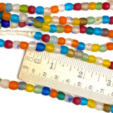 SALE, Recycled Glass Rustic Beads from Ghana, 7mm, Strand of 65+ Beads #GH-05