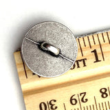 Re-Stocked, Silver Poppy Pinwheel 3/4" Metal Button #SWC-20