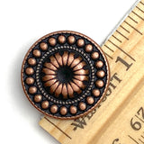 RE-STOCKED, Copper/Black Chama Flower with 23 'Beads' 7/8"  #SWC-39