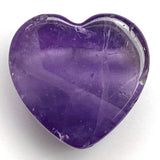 TEN Amethyst Heart Large-Hole Beads, Thick,  9/16"/15mm diameter,  #LP-102, Set of 10