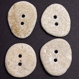 Beach Stone Buttons, Four Sandy-Light Ovals 1.25"  # BCH-79