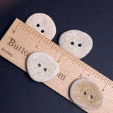 Beach Stone Buttons, Four Sandy-Light Ovals 1.25"  # BCH-79