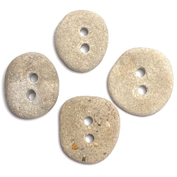 Beach Stone Buttons, Four Sandy-Light 1"  # BCH-81