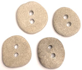 Beach Stone Buttons, Four Sandy-Light 1"  # BCH-81