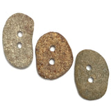 Beach Stone Buttons, Three Oval  # BCH-83