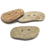 Beach Stone Buttons, Three Oval  # BCH-83