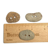 Beach Stone Buttons, Three Oval  # BCH-83