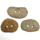 Beach Stone Buttons, Three Oval  # BCH-83