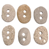 Beach Stone Buttons, Six Mixed  # BCH-84