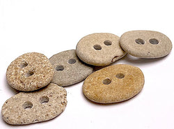 Beach Stone Buttons, Six Mixed  # BCH-84