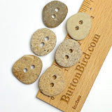 Beach Stone Buttons, Six Mixed  # BCH-85