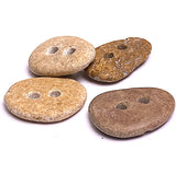 Beach Stone Buttons, Four Mixed  # BCH-86