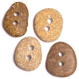 Beach Stone Buttons, Four Mixed  # BCH-86