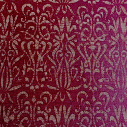 Maroon/Tan Rustic Silk/Hemp Vintage Batik Crepe from Japan, Perhaps Antique, By the Yard #753