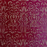 Maroon/Tan Rustic Silk/Hemp Vintage Batik Crepe from Japan, Perhaps Antique, By the Yard #753