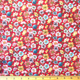SALE RED COSMOS Liberty of London Tana Lawn by the FULL Yard