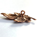 SALE, Copper Maple Leaf Button from Susan Clarke,  1-1/4"  #SC-1333