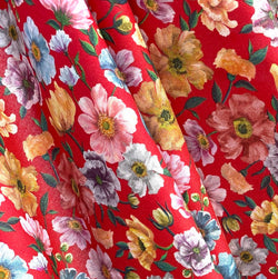 SALE  Liberty of London 'Red Cosmos' Tana Lawn by the HALF YARD