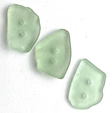 Beach Glass Buttons, 3 Green 1", Real Tumbled Sea Glass #BCH-28