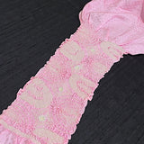 Shibori Obiage Scarf for Obi, Pink Very Textured Silk, 47" Long #257