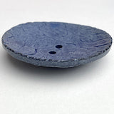 Re-Stocked Blue Extra Large Coconut Button "Rustica"  2-1/4" Scooped Denim Navy, Less Bright