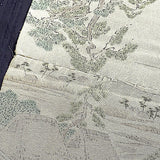 Cherry Blossoms Chirimen Crepe Traditional Print, Still-Sewn Bolt of Arai-hari, Kimono Silk from Japan 12? yards # 260