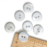 Re-Stocked, Light Silver-Gray River Shell 5/8" 2-hole Button, Pack of 8 for $8.25  #1788