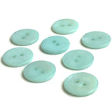 Pastel Turquoise Blue Green River Shell 5/8" 2-Hole Button, Pack of 8 for $8.00   #1775