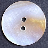 Mermaid's Latte, Honey-White-Taupe Mix, 7/8"-15/16" Natural Iridescent Pearl Shell Round 2-Hole Buttons, 22/23mm,  Item # LP-72