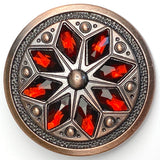 Red/Copper 1-1/2" Tucson Fire Flower Concho 1.5" Screw Back  #SWH-133