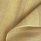 Mustard Kikko Tortoise Shell Hexagons, Intricate Oshima Tsumugi Silk from Japan, By the Yard #263