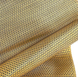 Mustard Kikko Tortoise Shell Hexagons, Intricate Oshima Tsumugi Silk from Japan, By the Yard #263