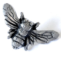 Bee in Flight, Pewter Button 3/4" from Danforth Pewter, Shank Back.