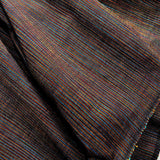 1-1/4 yd. PIECE, Muddy Turquoise Copper Cotton, Rustic Ikat Stripe from India  #CHL-700