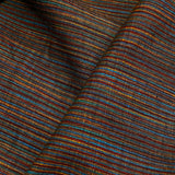 1-1/4 yd. PIECE, Muddy Turquoise Copper Cotton, Rustic Ikat Stripe from India  #CHL-700