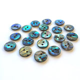Re-Stocked, Greens & Blues 1/2" Vivid Abalone Small, 2-Hole, Pack of 8  $9.60   #0033