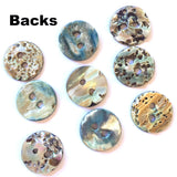 Re-Stocked, Greens & Blues 1/2" Vivid Abalone Small, 2-Hole, Pack of 8  $9.60   #0033