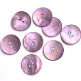 Re-Stocked Purple Velvet Matte Agoya Shell 3/4" 2-Hole Button 21mm, Pack of 5 for $7.25. # 1221