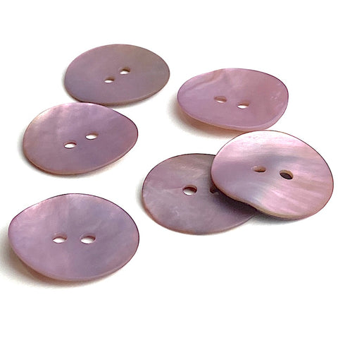 Purple Velvet Agoya Shell 5/8" 2-hole Button, Pack of 8 for $7.20  #1222
