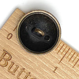 Lion Crest Antique Brass Domed 13/16" / 20mm Shank Back Metal Button # 925