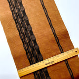 Heavy Thick Brown/Black Stripe, Quite Old Silk from Japan By the Half Yard #264