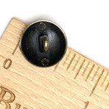 Lion Crest Antique Brass Domed 1/2" / 14mm Shank Back Metal Button # 926
