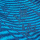 Heavy Thick Shiny Turquoise Lotus Flowers Jacquard, Vintage Kimono Obi Fabric from Japan By the Half Yard #269