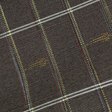 5.3 Yards, Brown Yarn Dyed Plaid, Heavy Thick Silk, Vintage Obi Fabric from Japan, 10.5" x 5.3 Yards, Entire Bolt.#270