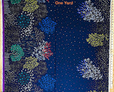 Plants on Navy, from Echino Japan, Linen/Cotton Lightweight Canvas 43" Wide By the Yard  #98030-32